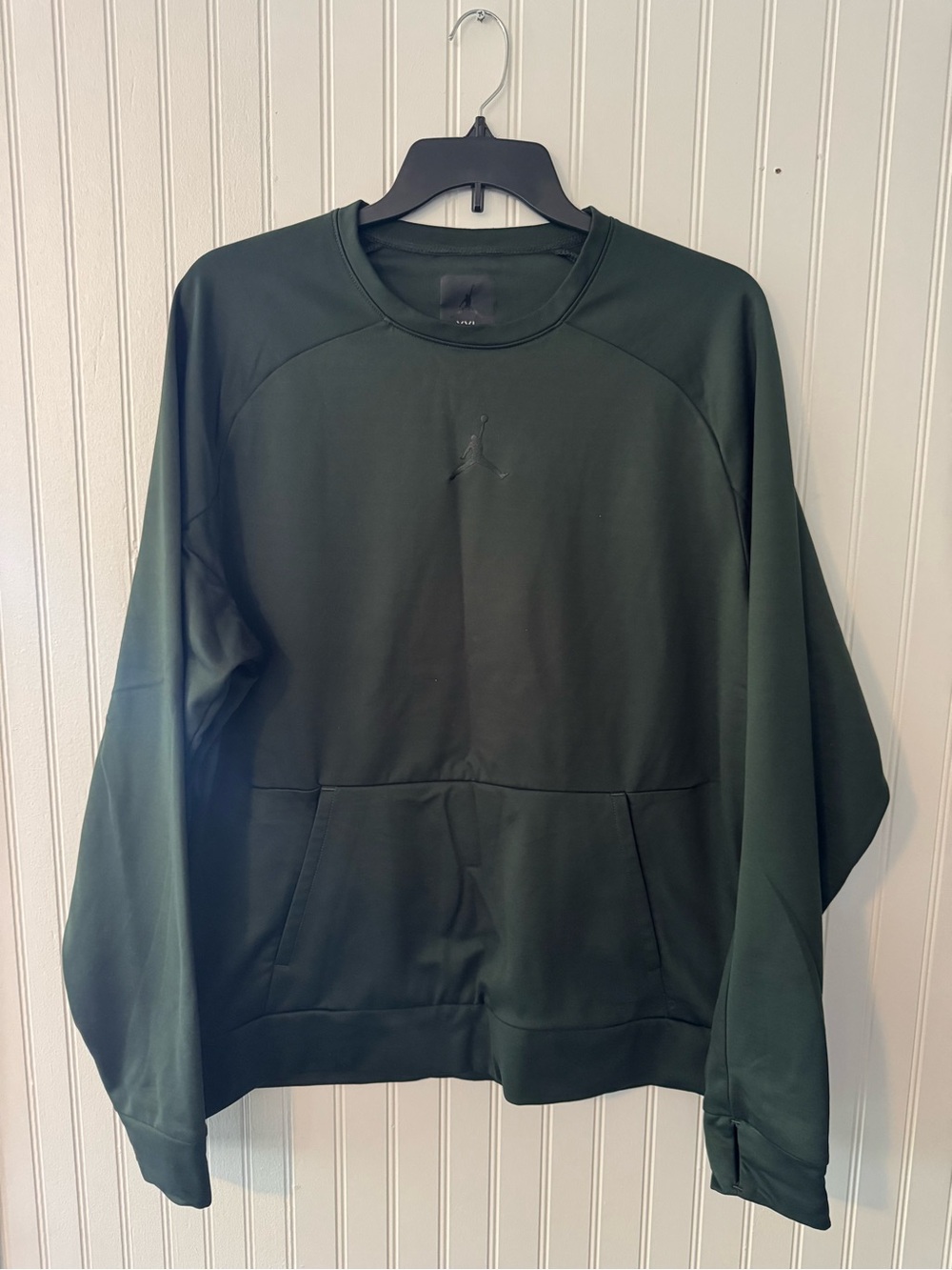 Jordan Olive Green Crewneck Performance Sweatshirt